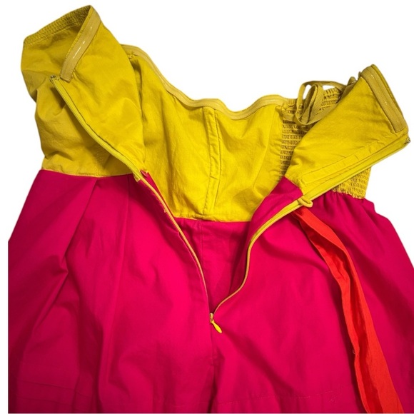 Maeve Anthropologie Parading Hues Color Block Strapless Dress Woman’s Size 8 - Picture 11 of 12